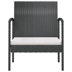 8-tlg. Garten-Lounge-Set mit Auflagen Poly Rattan Schwarz