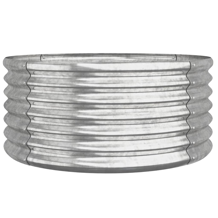 Pflanzkübel Verzinkter Stahl 80x80x36 cm Silber