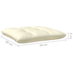 3-tlg. Garten-Lounge-Set mit Creme Kissen Kiefernholz