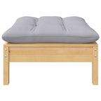 5-tlg. Garten-Lounge-Set mit Grauen Kissen Kiefer Massivholz