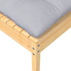 5-tlg. Garten-Lounge-Set mit Grauen Kissen Kiefer Massivholz
