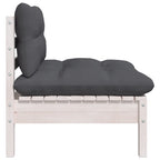 7-tlg. Garten-Lounge-Set mit Kissen Kiefer Massivholz