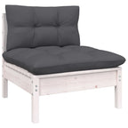 8-tlg. Garten-Lounge-Set mit Kissen Kiefer Massivholz