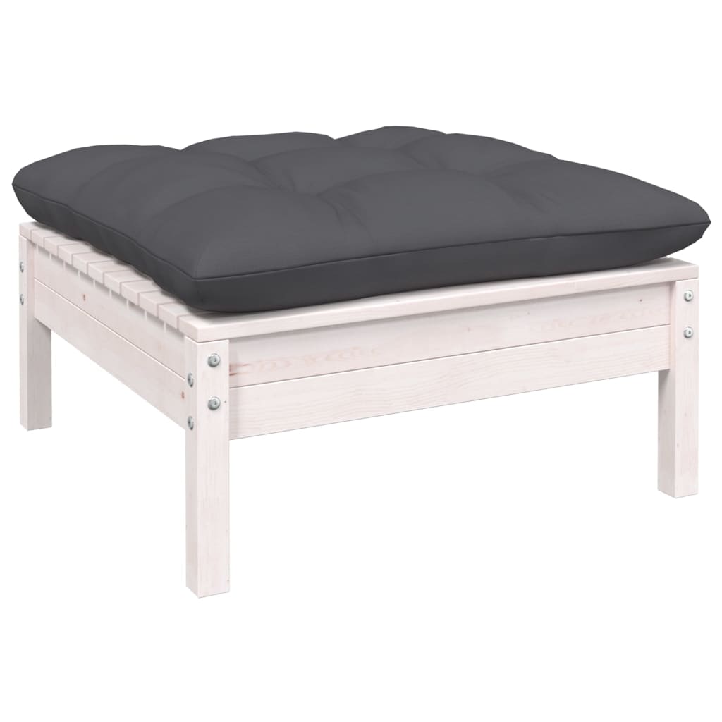 8-tlg. Garten-Lounge-Set mit Kissen Kiefer Massivholz