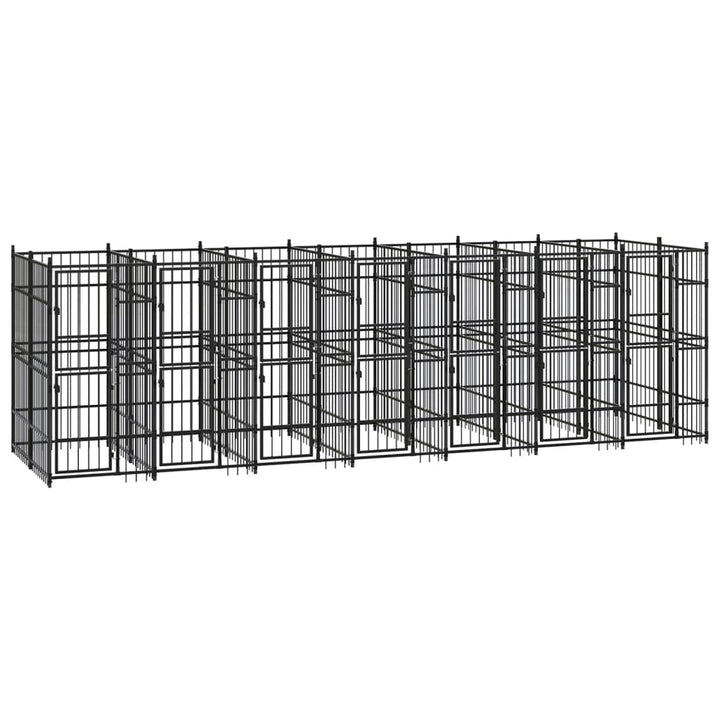 Outdoor-Hundezwinger Stahl 12,9 m²