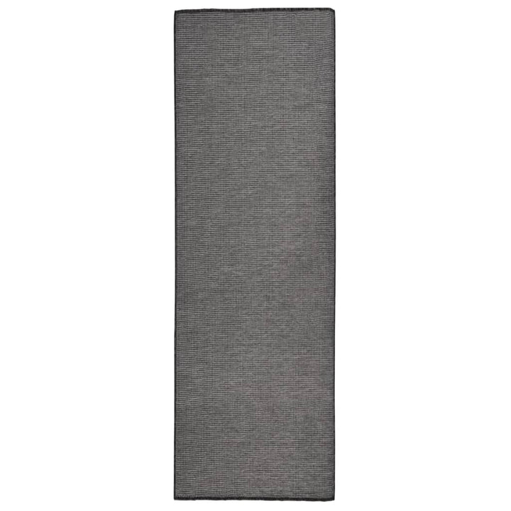 Outdoor-Teppich Flachgewebe 80x250 cm Grau
