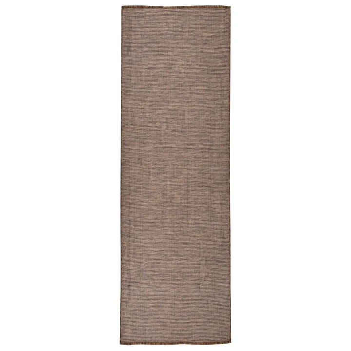 Outdoor-Teppich Flachgewebe 80x250 cm Braun