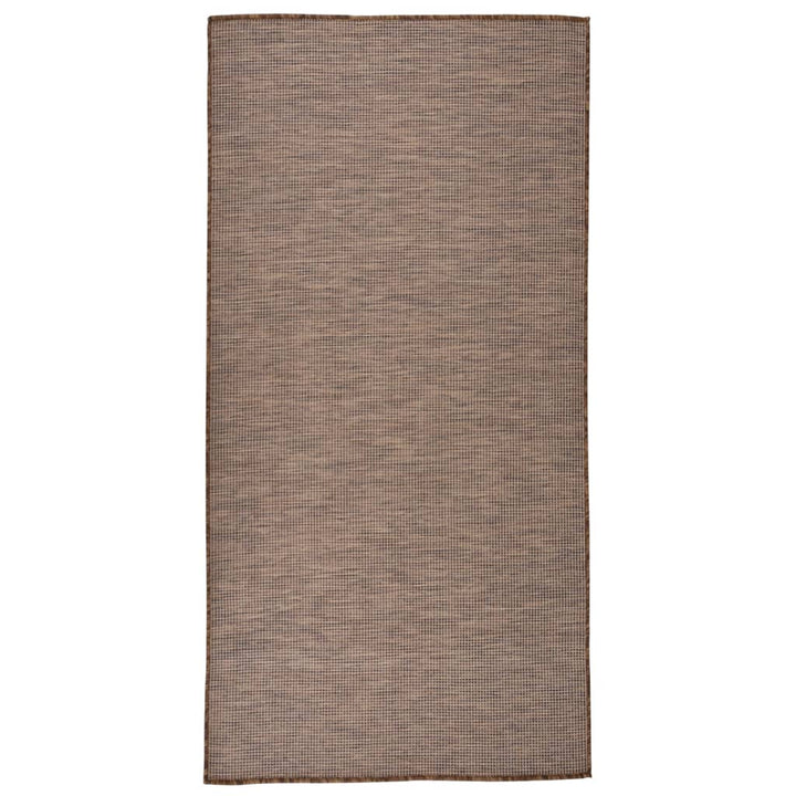 Outdoor-Teppich Flachgewebe 100x200 cm Braun