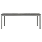 Gartentisch Grau 200x100x75 cm Massivholz Akazie
