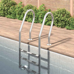 vidaXL Pool-Leiter 54x38x158 cm Edelstahl 304