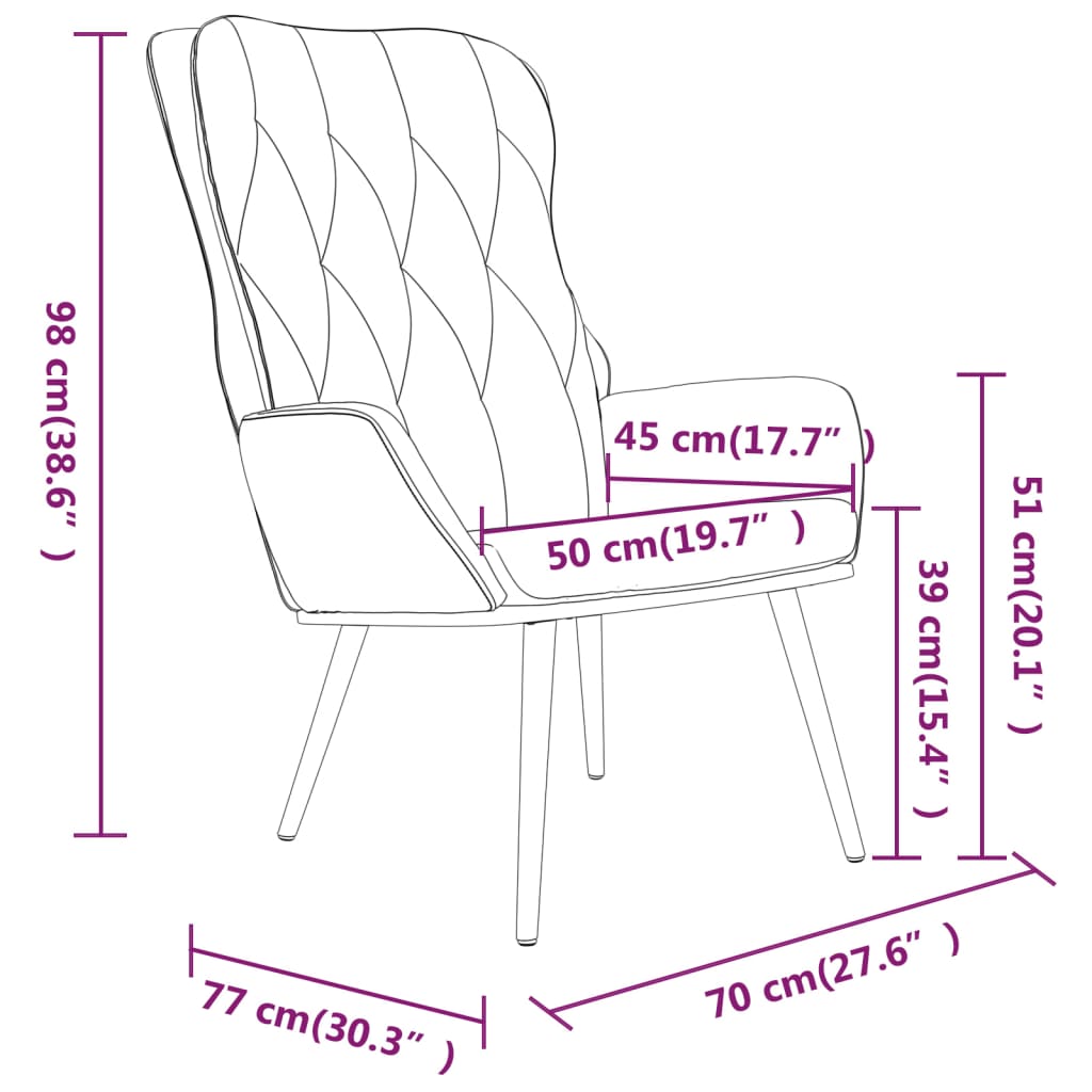 Relaxsessel mit Hocker Hellgrau Samt