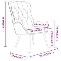 Relaxsessel mit Hocker Hellgrau Samt