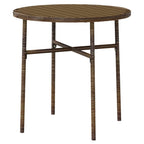 3-tlg. Garten-Essgruppe Poly Rattan Braun