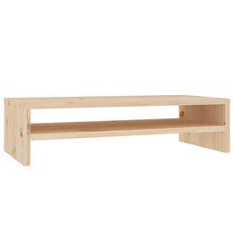 Monitorerhöhung 50 × 24 × 13 cm aus unbehandeltem massivem Kiefernholz