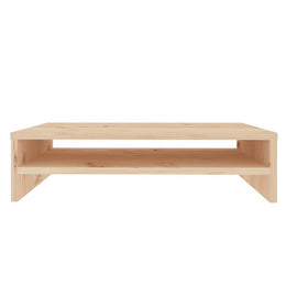 Monitorerhöhung 50 × 24 × 13 cm aus unbehandeltem massivem Kiefernholz