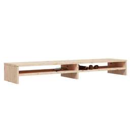 Monitorerhöhung 100 × 24 × 13 cm aus unbehandeltem massivem Kiefernholz