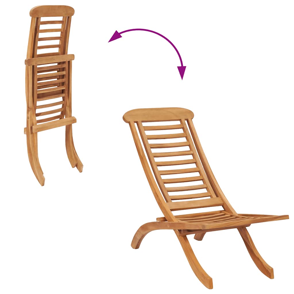 Gartenstuhl Klappbar 50x90x69 cm Massivholz Teak