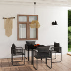 5-tlg. Garten-Essgruppe Schwarz