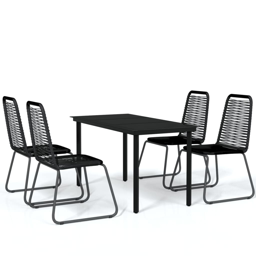 5-tlg. Garten-Essgruppe Schwarz