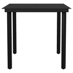 5-tlg. Garten-Essgruppe Schwarz PVC Rattan