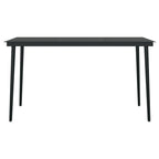 5-tlg. Garten-Essgruppe Schwarz PVC Rattan