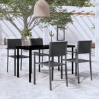 5-tlg. Garten-Essgruppe Schwarz