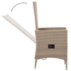 7-tlg. Garten-Essgruppe mit Kissen Beige