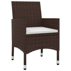 9-tlg. Garten-Essgruppe mit Auflagen Poly Rattan und Glas
