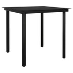 3-tlg. Garten-Essgruppe mit Auflagen Poly Rattan und Glas