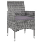 3-tlg. Garten-Essgruppe mit Auflagen Poly Rattan und Glas