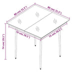 3-tlg. Garten-Essgruppe mit Auflagen Poly Rattan und Glas