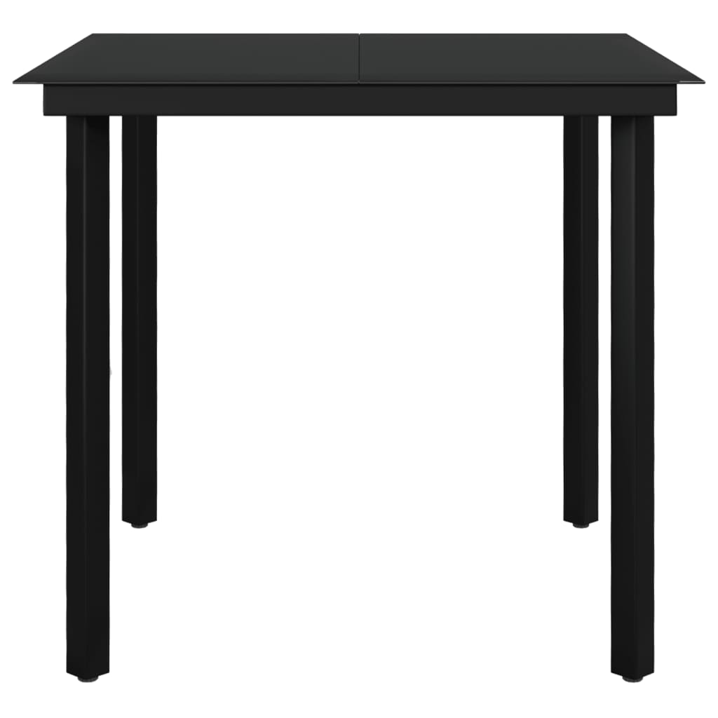 3-tlg. Garten-Essgruppe mit Auflagen Poly Rattan und Glas