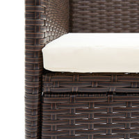 Garten-Essstühle 2 Stk. Poly Rattan Braun