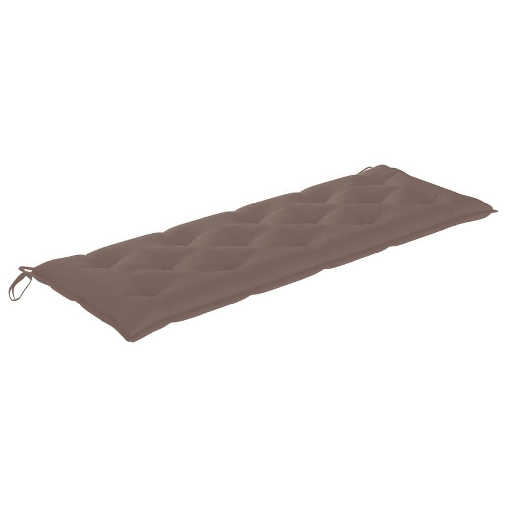 Batavia-Bank mit Taupe Kissen 150 cm Massivholz Teak