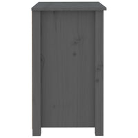 Nachttische 2 Stk. Grau 50x35x61,5 cm Massivholz Kiefer