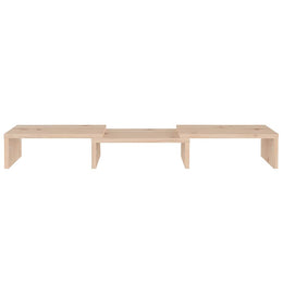 Monitorerhöhung 60 × 24 × 10,5 cm aus unbehandeltem massivem Kiefernholz