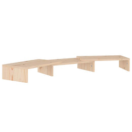 Monitorerhöhung 80 × 24 × 10,5 cm aus unbehandeltem massivem Kiefernholz