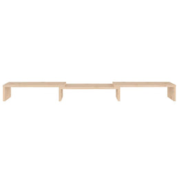 Monitorerhöhung 80 × 24 × 10,5 cm aus unbehandeltem massivem Kiefernholz