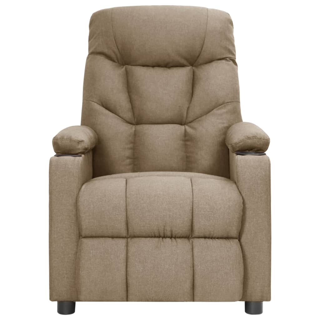 Massagesessel Elektrisch Taupe Stoff