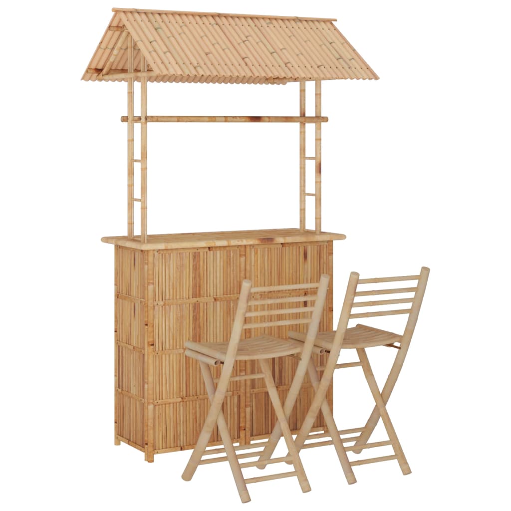 3-tlg. Bar-Set Bambus