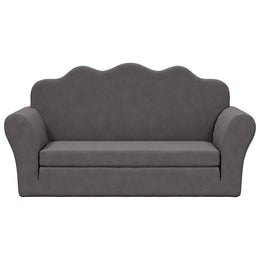 2-Sitzer Schlafsofa für Kinder Anthrazit Weicher Plüsch
