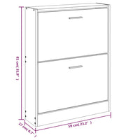 Schuhschrank Weiß 59x17x81 cm Holzwerkstoff