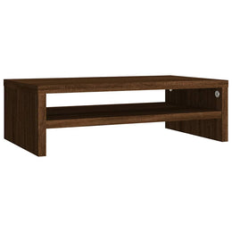 Monitorerhöhung 42 × 24 × 13 cm aus Holzwerkstoff - Braun Eichen-Optik