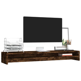 Monitorerhöhung 100 × 24 × 13 cm aus Holzwerkstoff - Räuchereiche