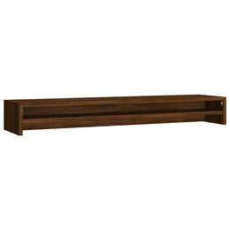 Monitorerhöhung 100 × 24 × 13 cm aus Holzwerkstoff - Braun Eichen-Optik
