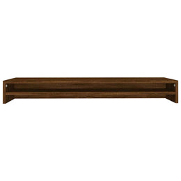 Monitorerhöhung 100 × 24 × 13 cm aus Holzwerkstoff - Braun Eichen-Optik