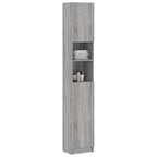Badezimmerschrank Grau Sonoma 32x25,5x190 cm Holzwerkstoff