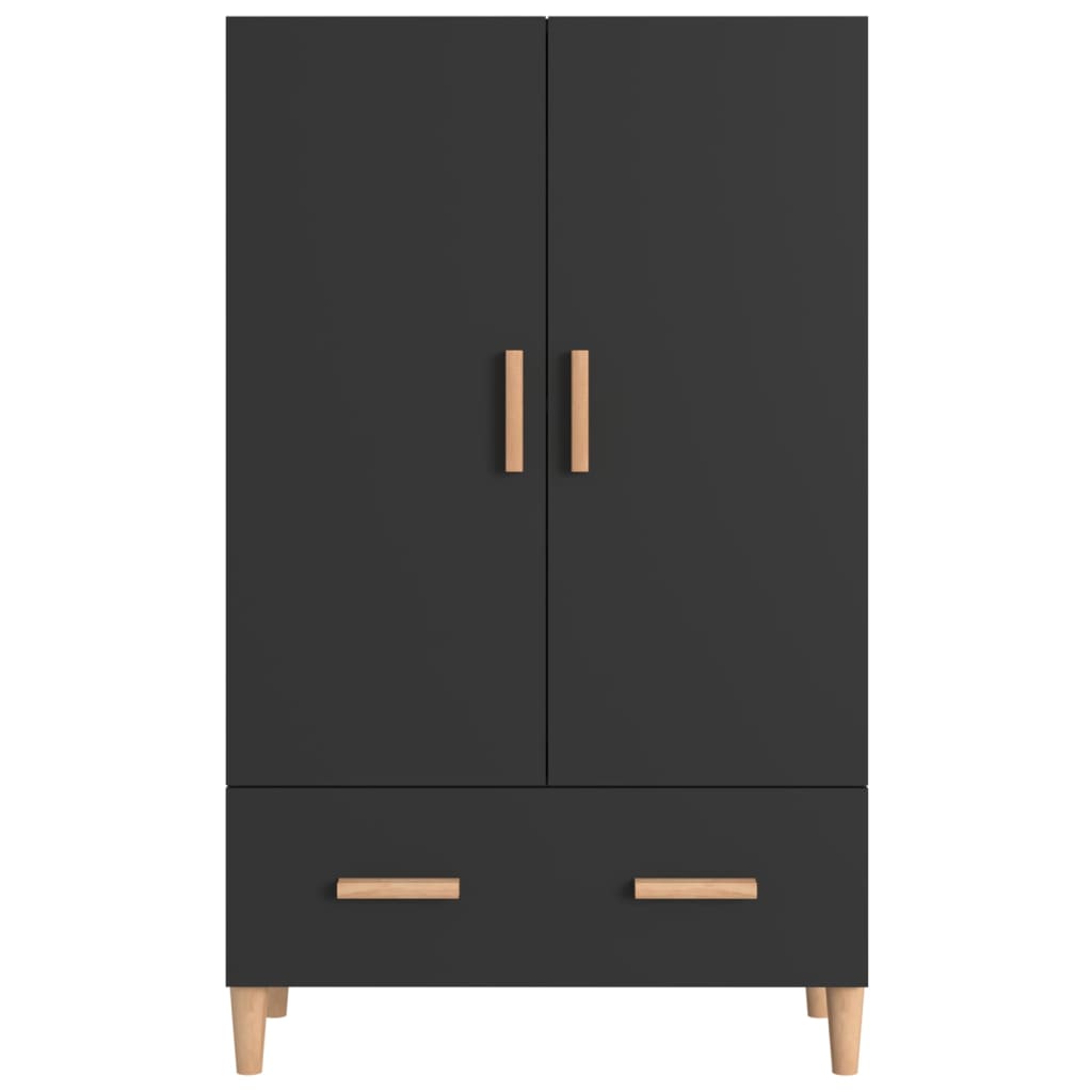 Highboard Schwarz 70x31x115 cm Holzwerkstoff