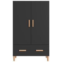 Highboard Schwarz 70x31x115 cm Holzwerkstoff