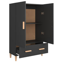 Highboard Schwarz 70x31x115 cm Holzwerkstoff